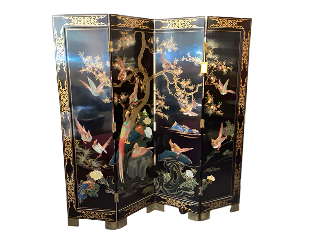4 Panel Asian Screen