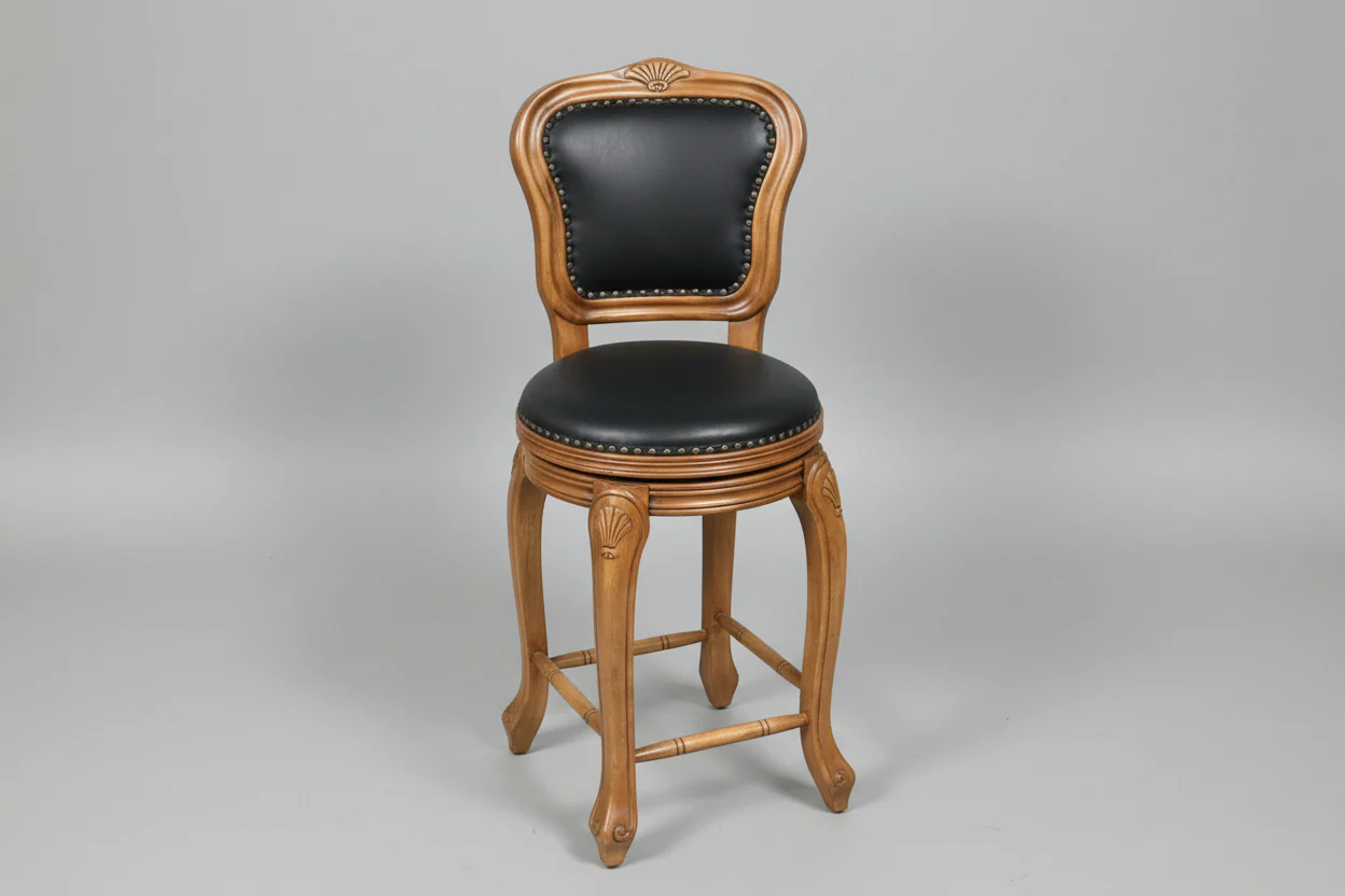 Black and Wood Barstool