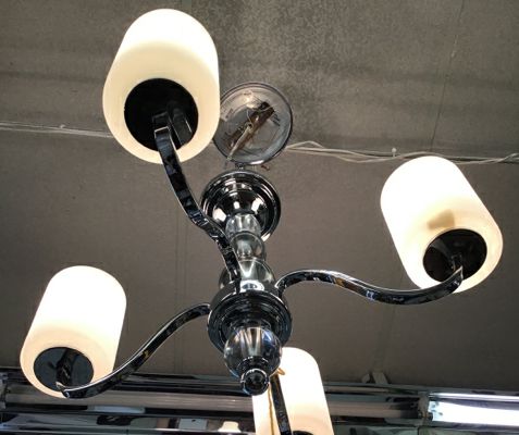 Four Arm Lucite Chandelier - Image 3