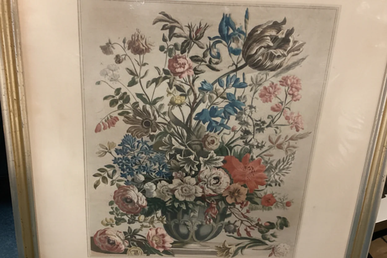 Framed Antique Calendar Page - Image 2