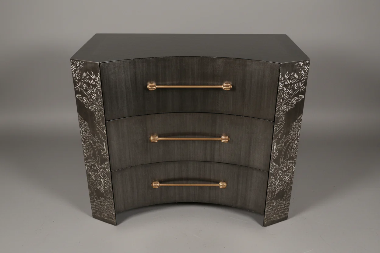 Gold Three Drawer Chest