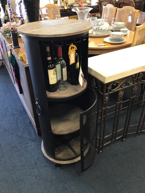Howard Miller Half Pint Metal & Wood Bar Cabinet - Image 3