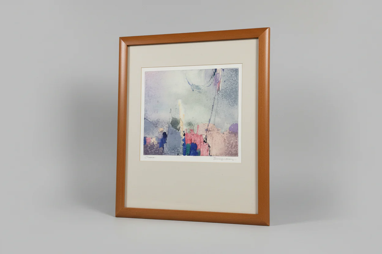 Light Blue Abstract Print