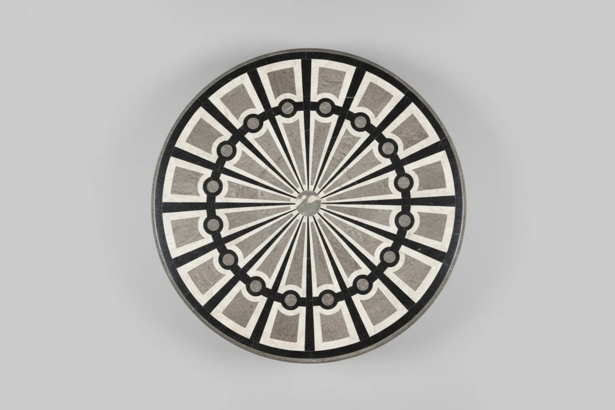 Maitland Smith Marquetry Stone Table - Image 2