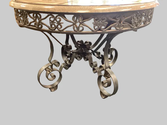 Maitland Smith Marquetry Stone Table - Image 3