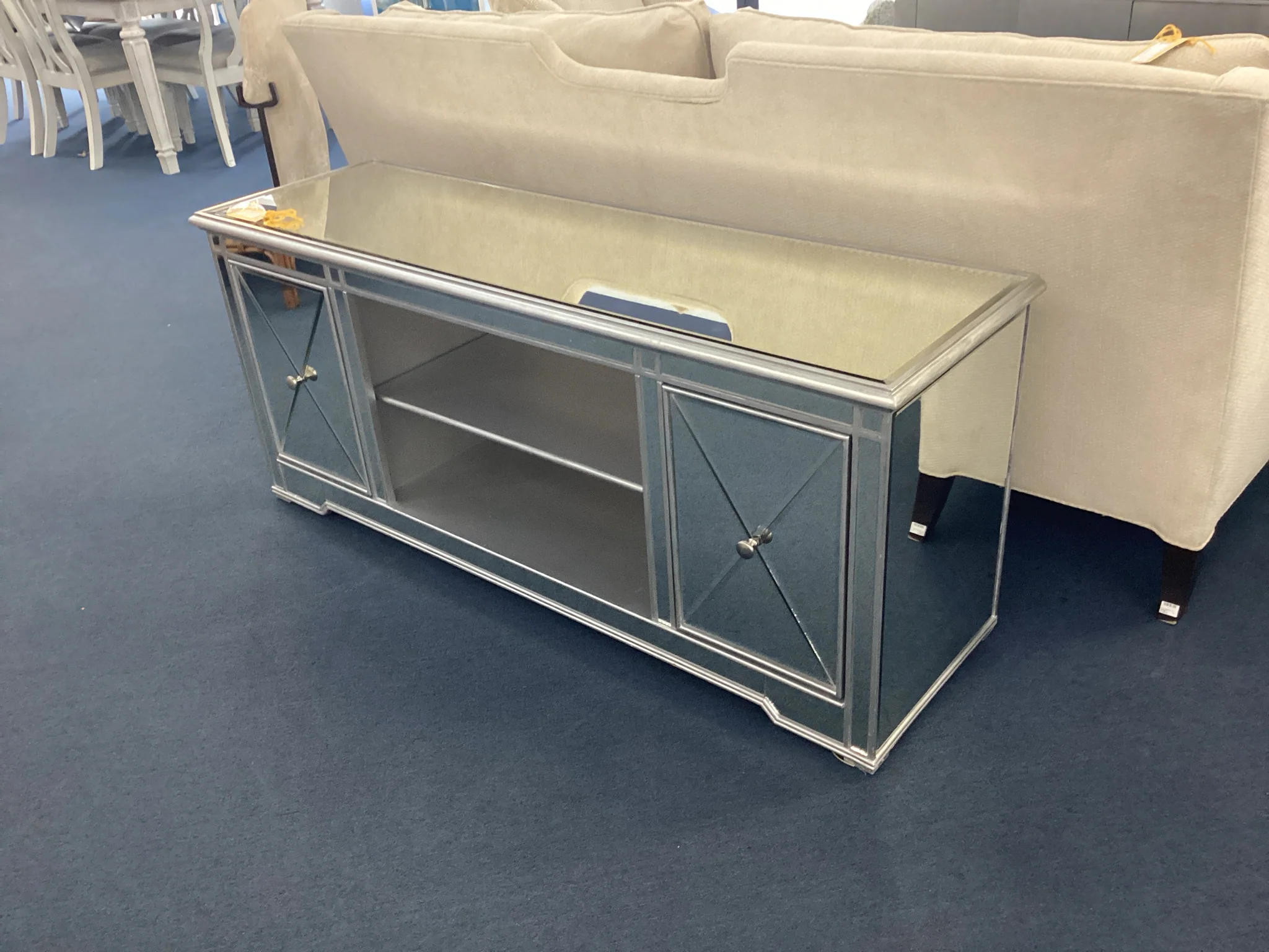 Mirrored Two Door Media Cabinet - Image 2