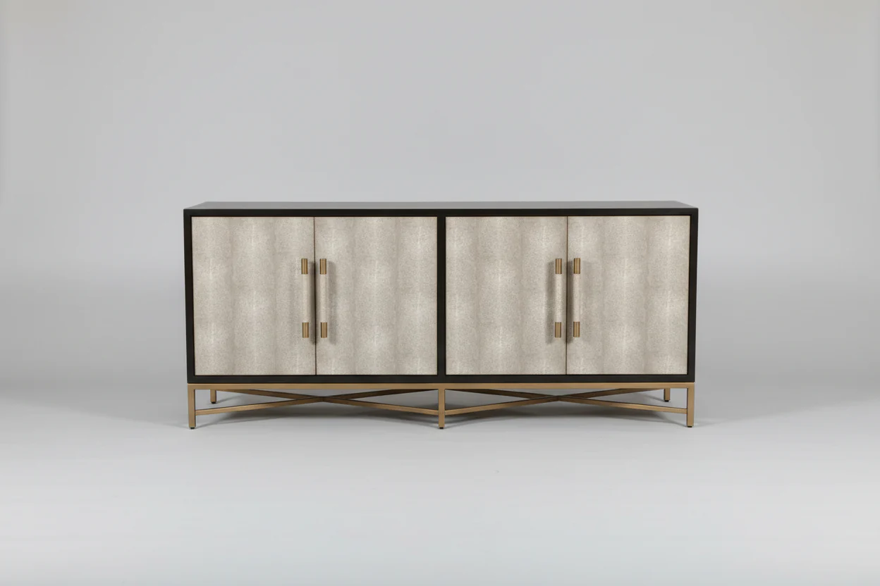 Moe's Shagreen 4 Door Console