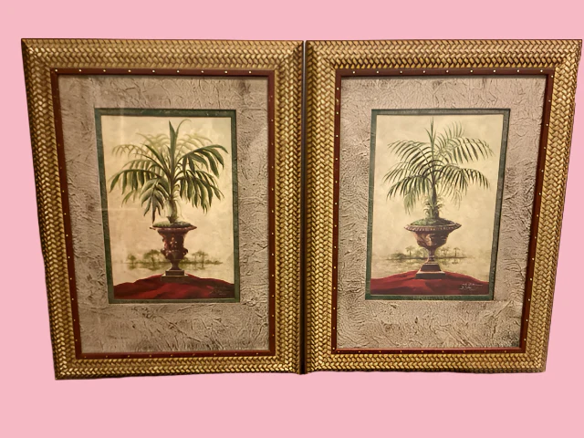 PAIR Framed Potted Palm Tree Prints