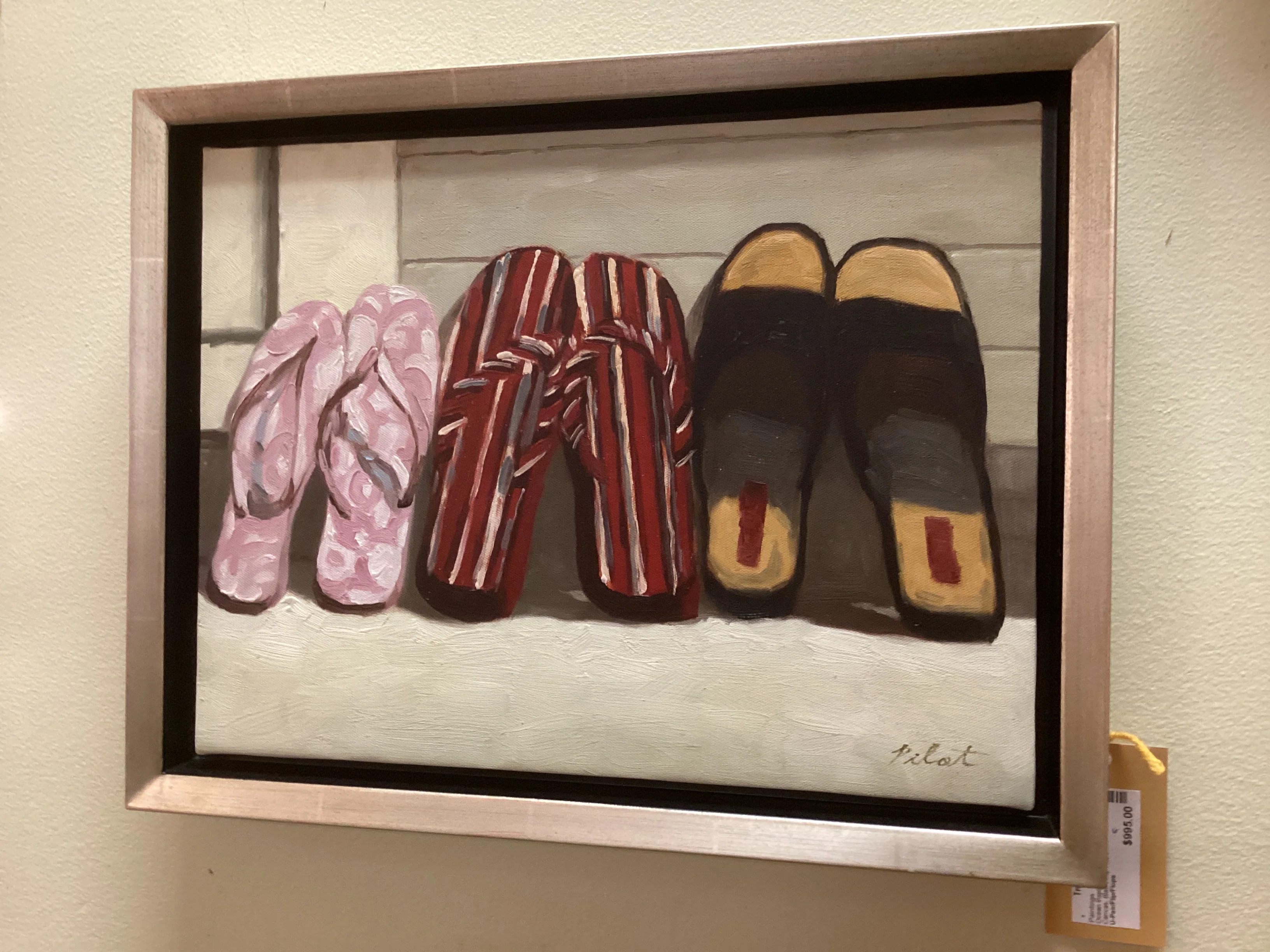 Pair of Original Oils of Flip Flops Black Frame - Image 3