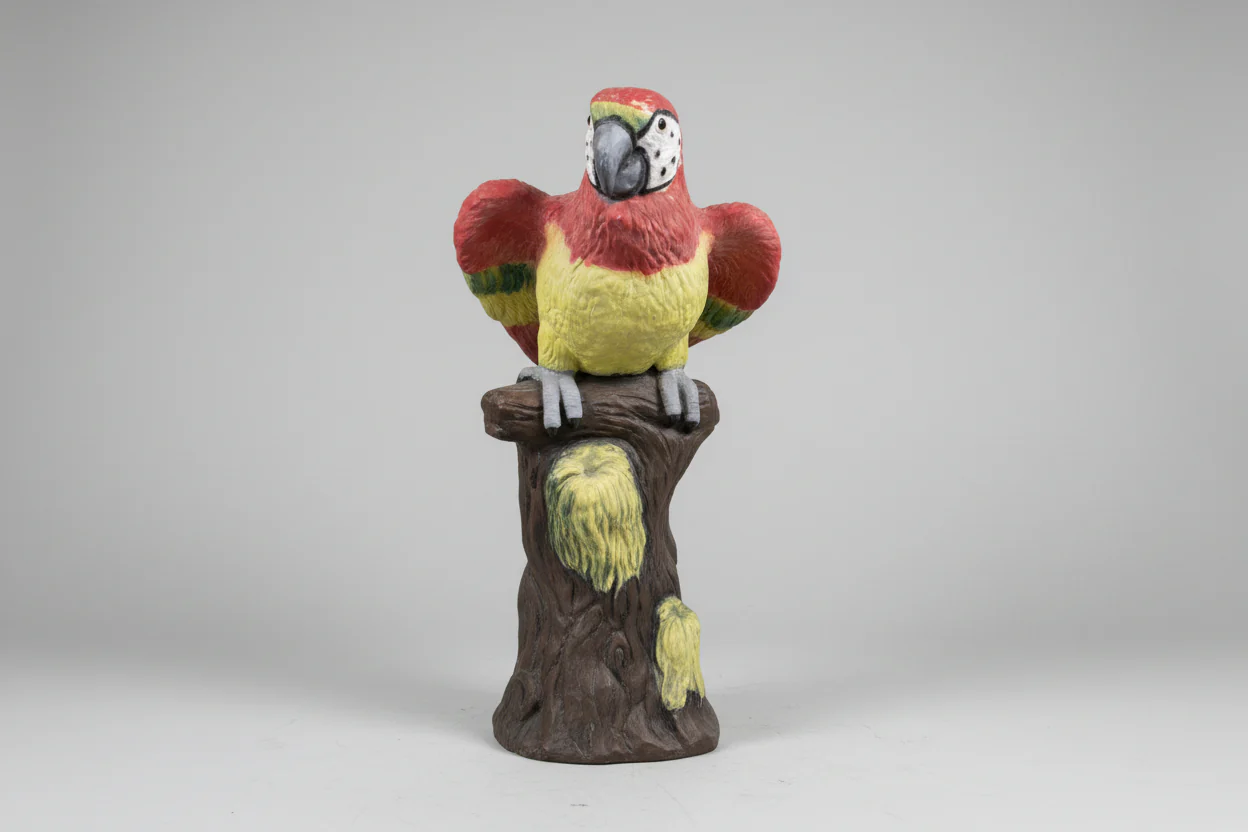 Pair Parrot Statues