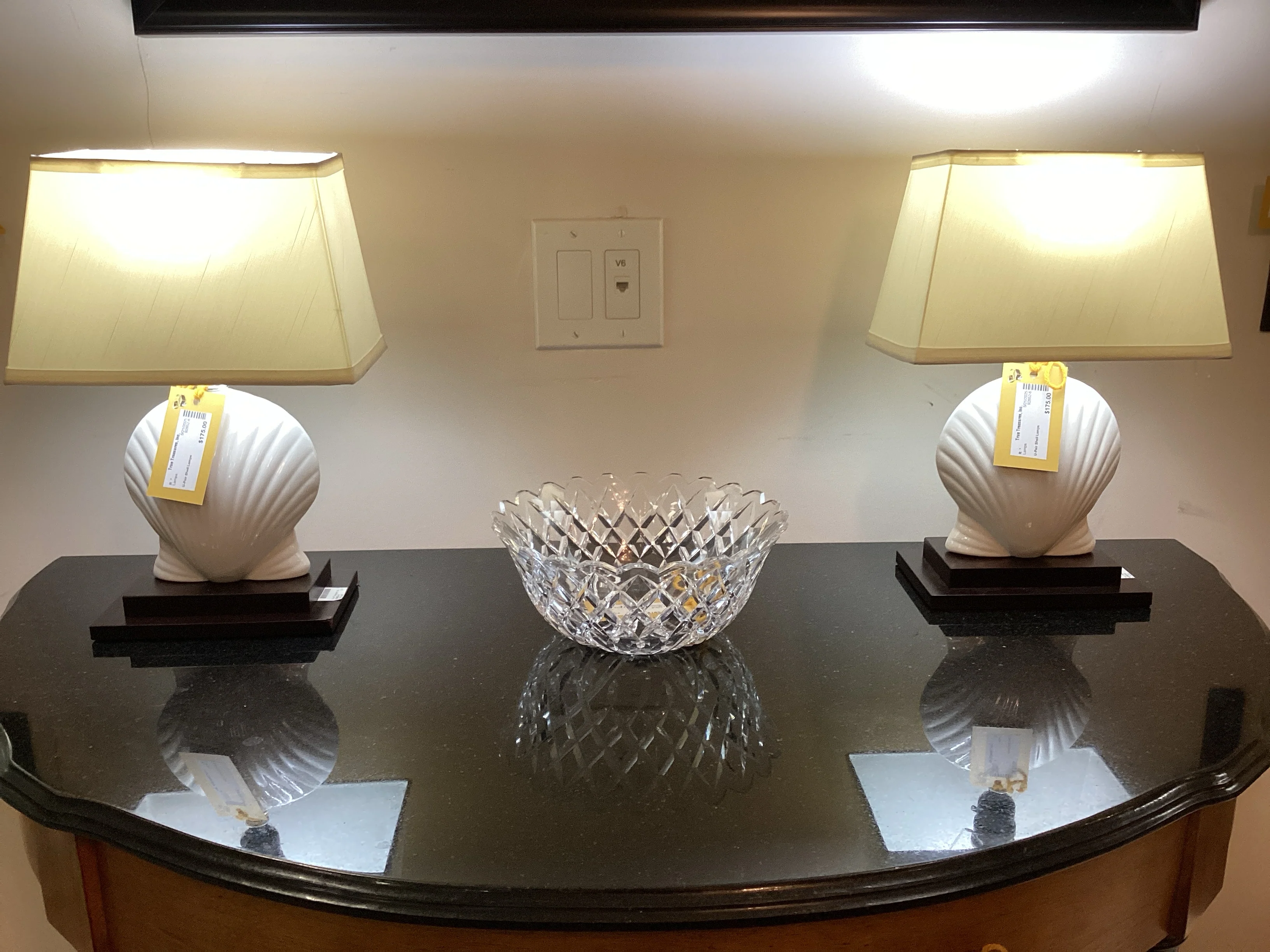 Pair Shell Lamps - Image 2