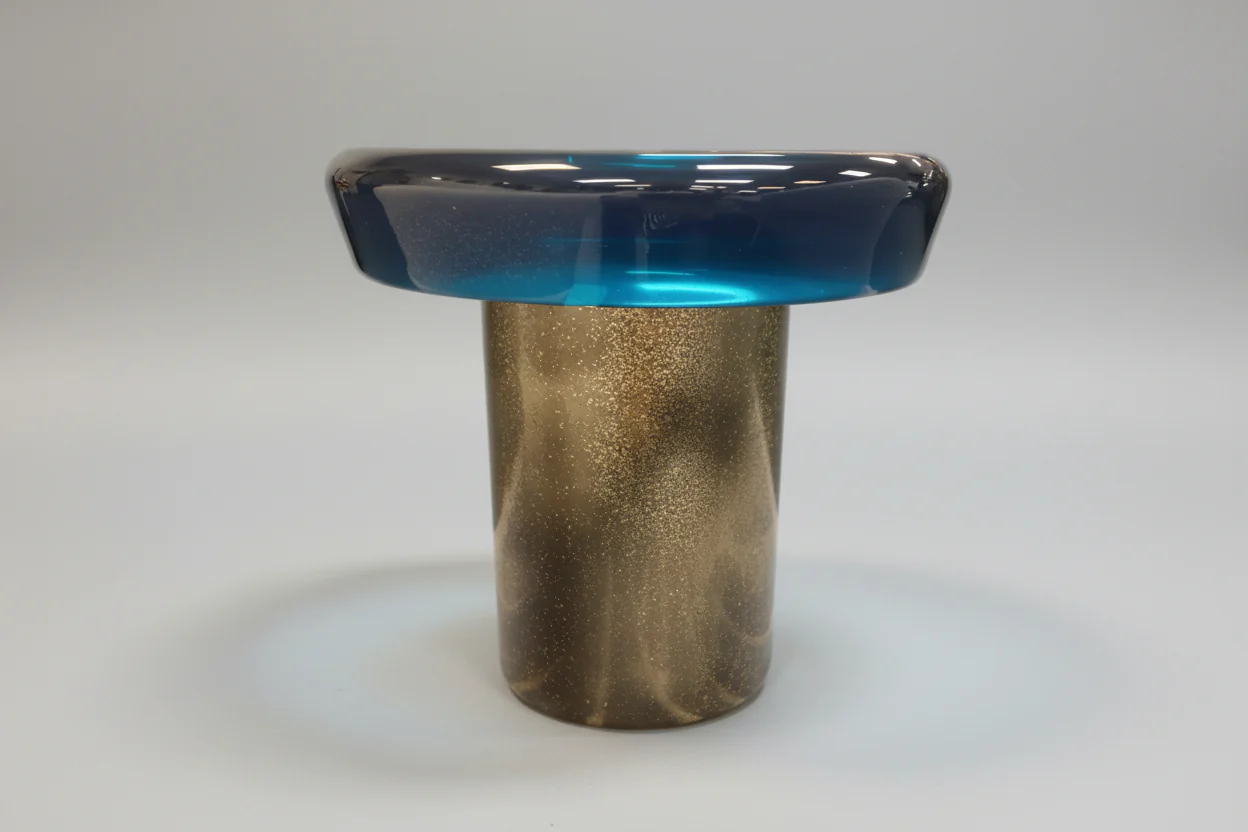 Round Acrylic Top Side Table