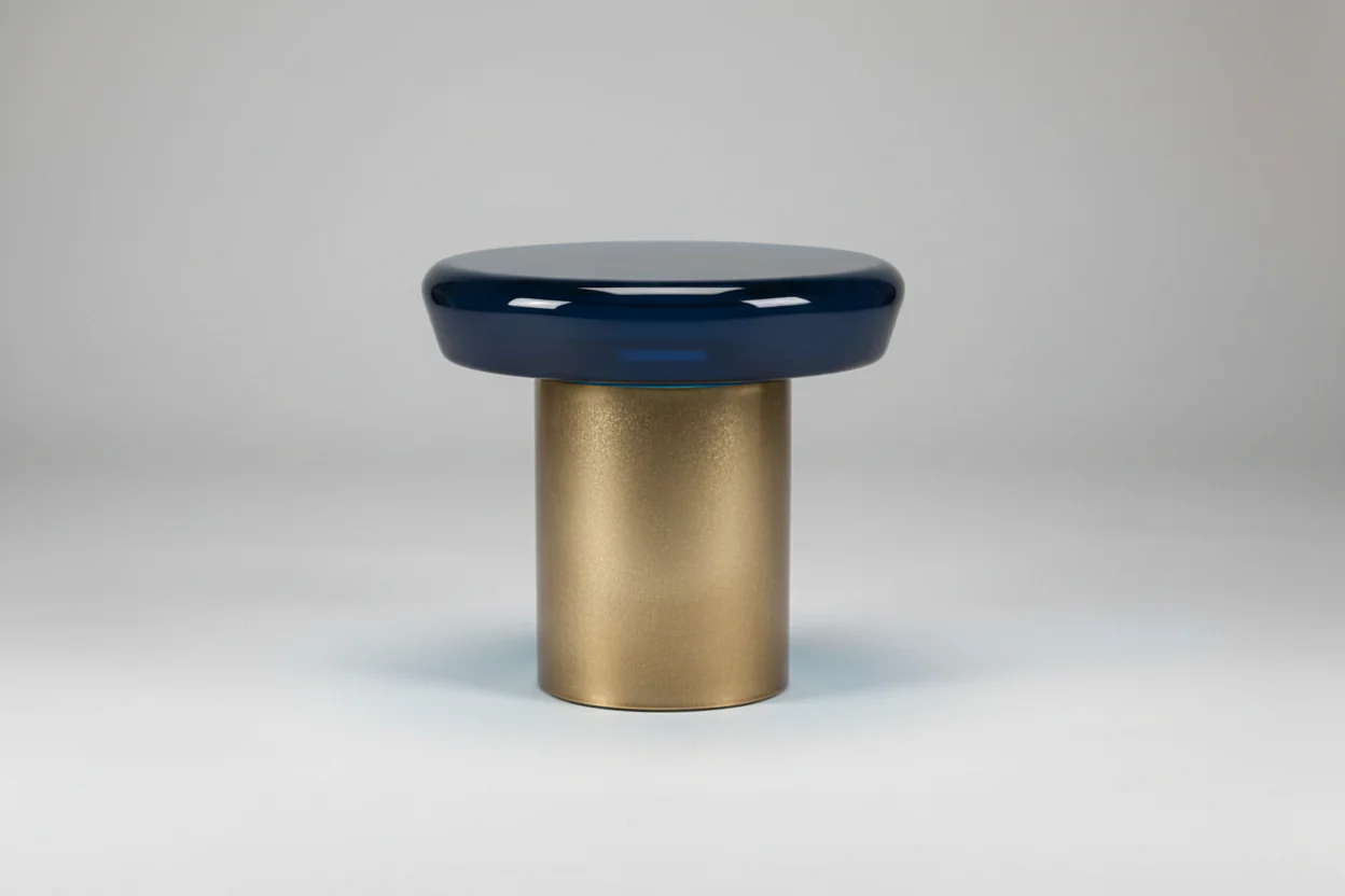 Round Acrylic Top Side Table - Image 2