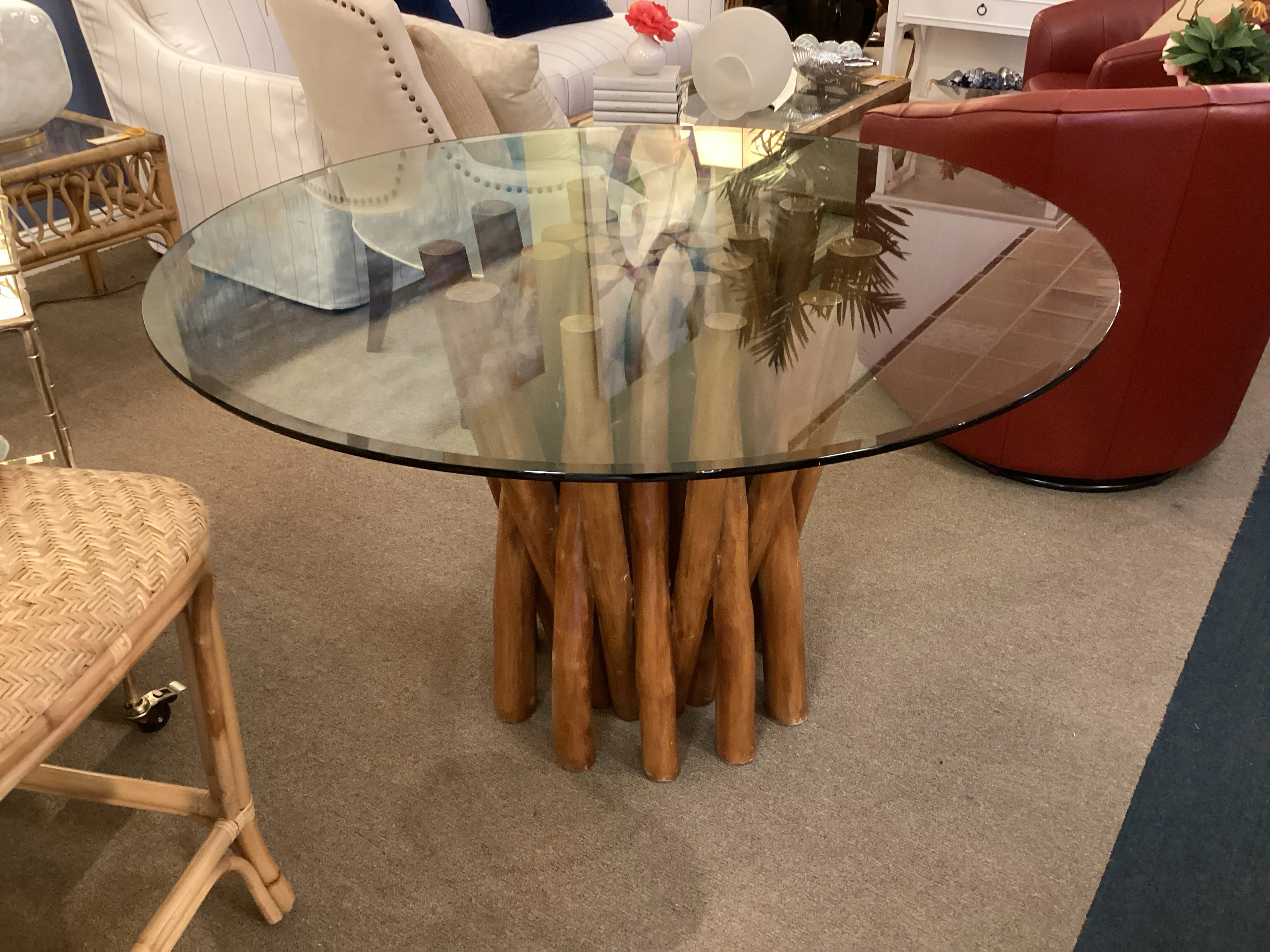 Round Glass Top Table - Image 2
