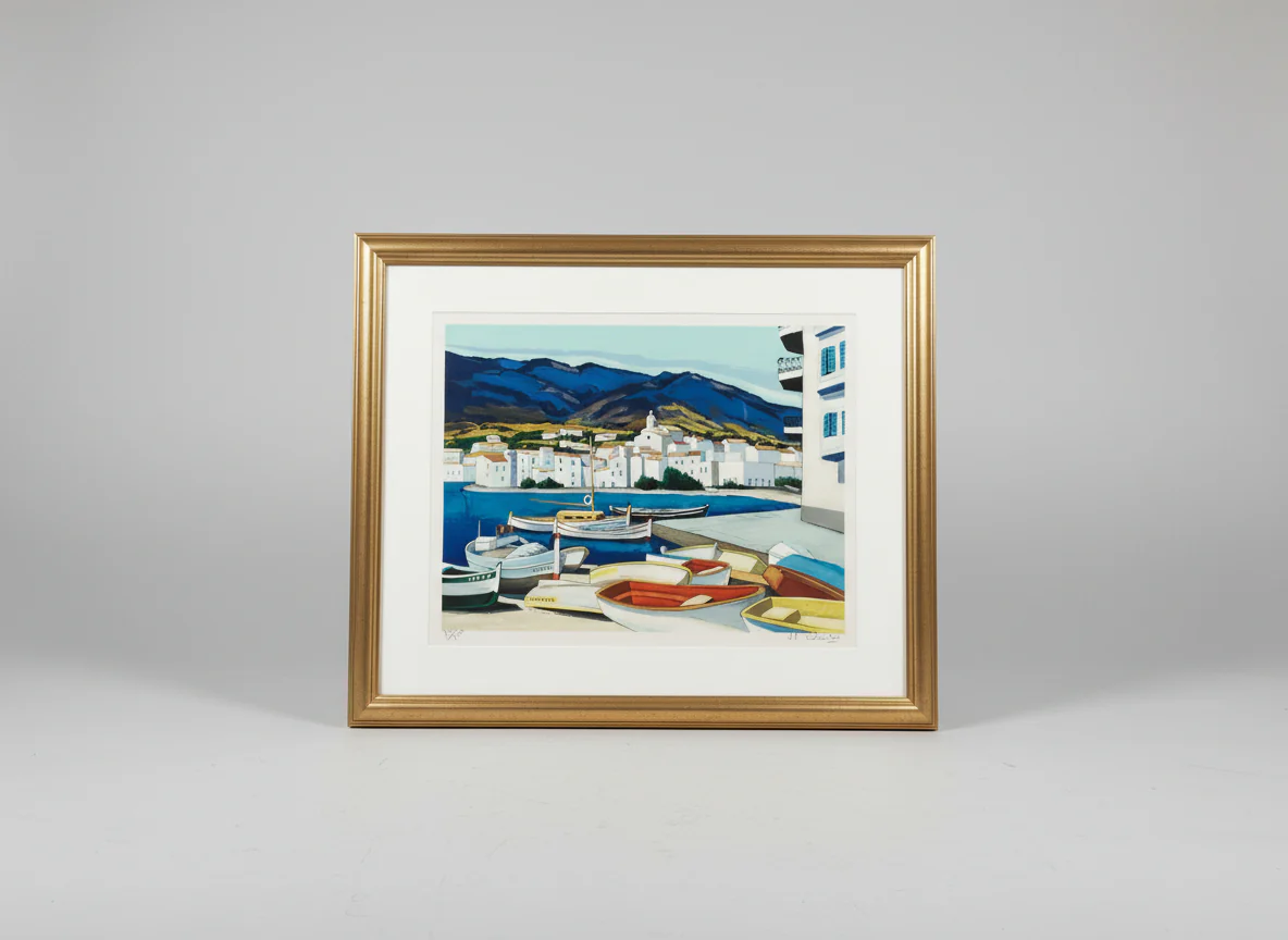 Sail Boat Mountain Side Print