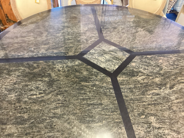 Granite Round Dining Table Carved Base - Image 3