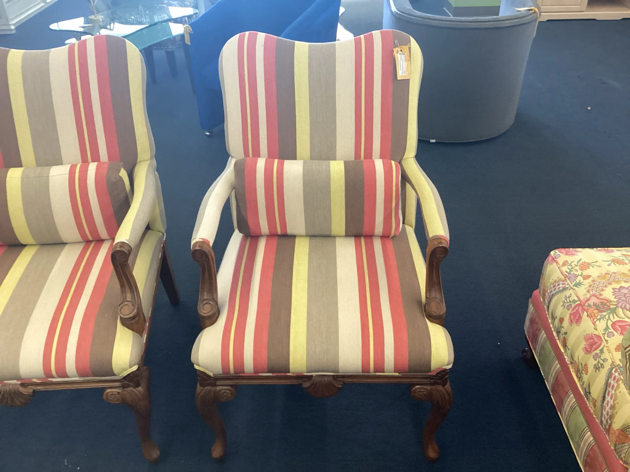 Striped Living Room Chair - Image 2