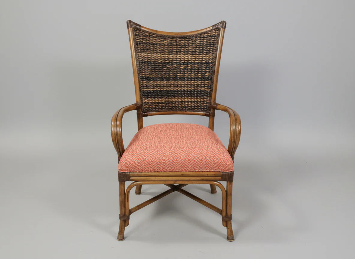 Tommy Bahama Pair Rattan Dining Chairs