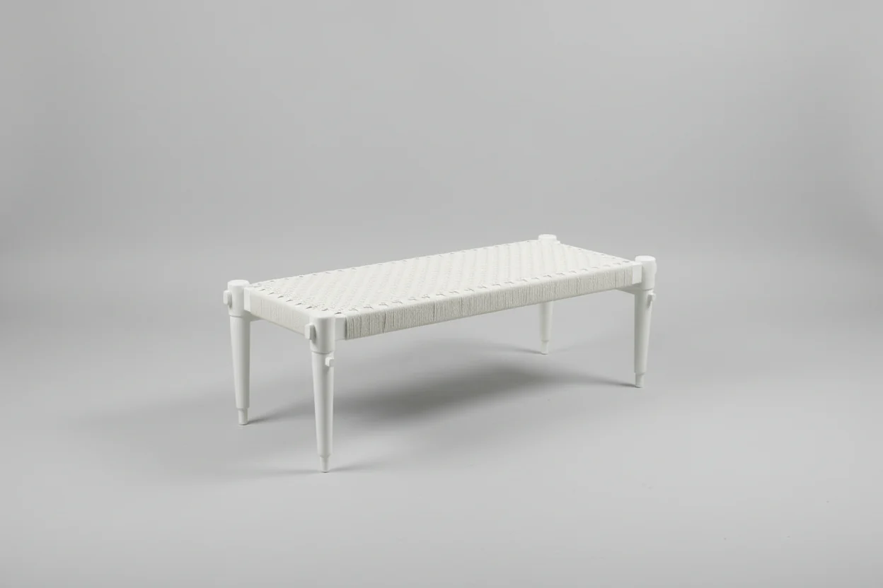 White Rope Bench